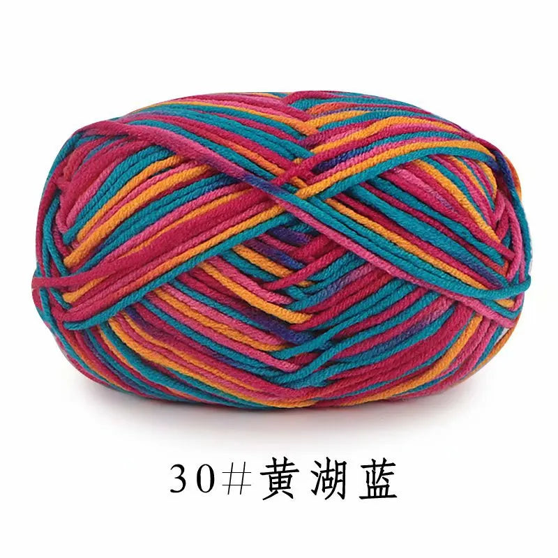 Section-Dyed Milk Cotton Yarn for Knitting and Crochet