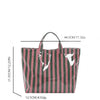 Striped PVC Waterproof Tote Bag for Everyday Use