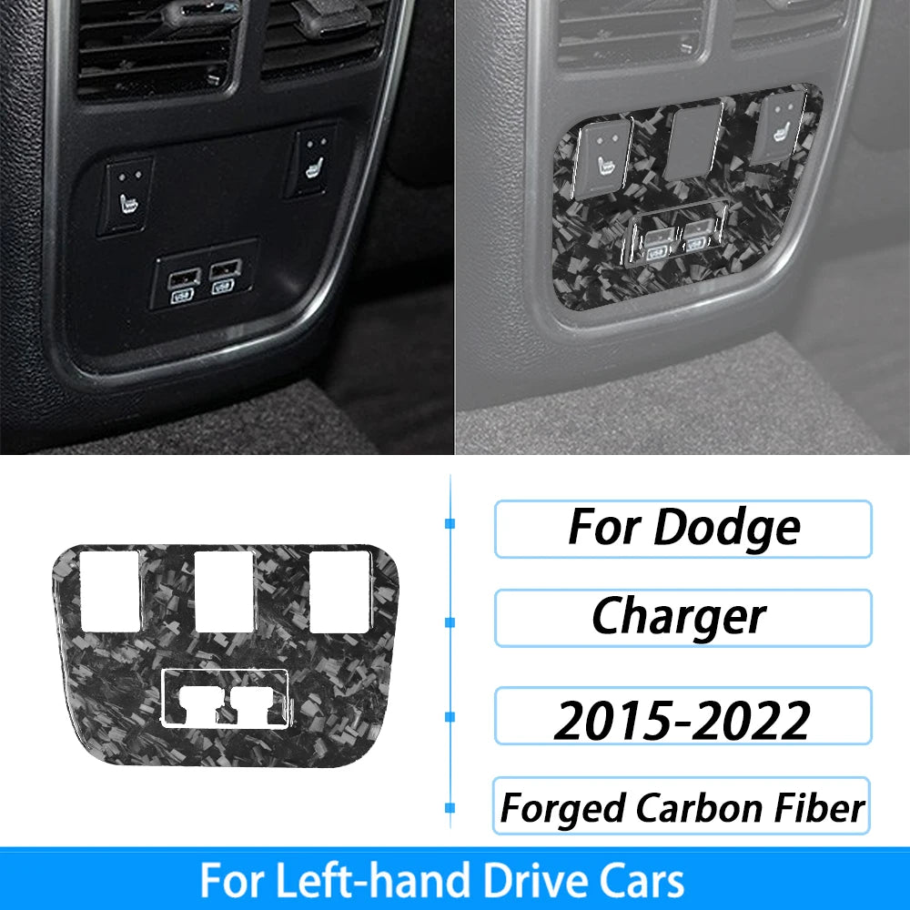 Compteur de vitesse et garniture d'air en fibre de carbone forgée pour une Dodge Charger
