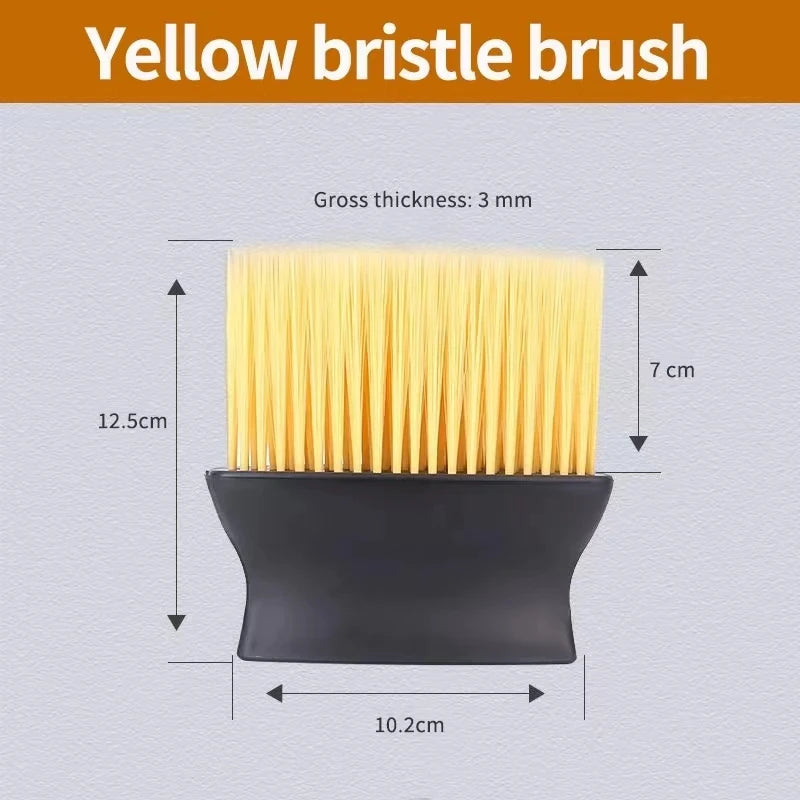 A yellow bristle brush with a 3 mm thickness is shown next to its holder.