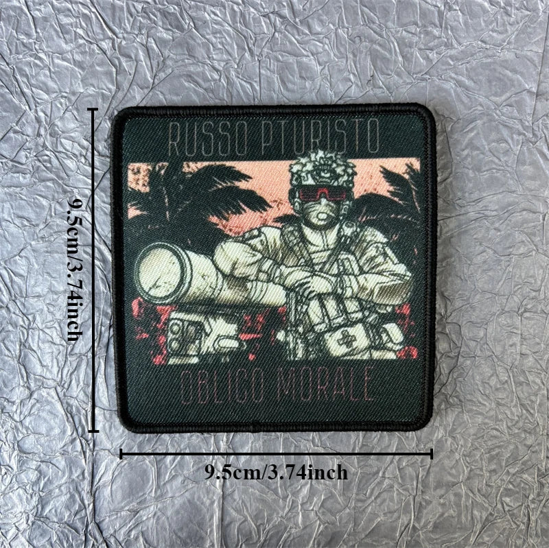 Skull Tactical Patch with Hook-and-Loop Backing
