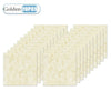 A stack of gold-colored self-adhesive waterproof tile stickers for kitchen and bathroom