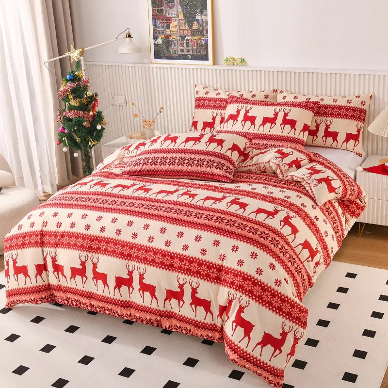 Festive Christmas Duvet Cover Set with Pillowcases