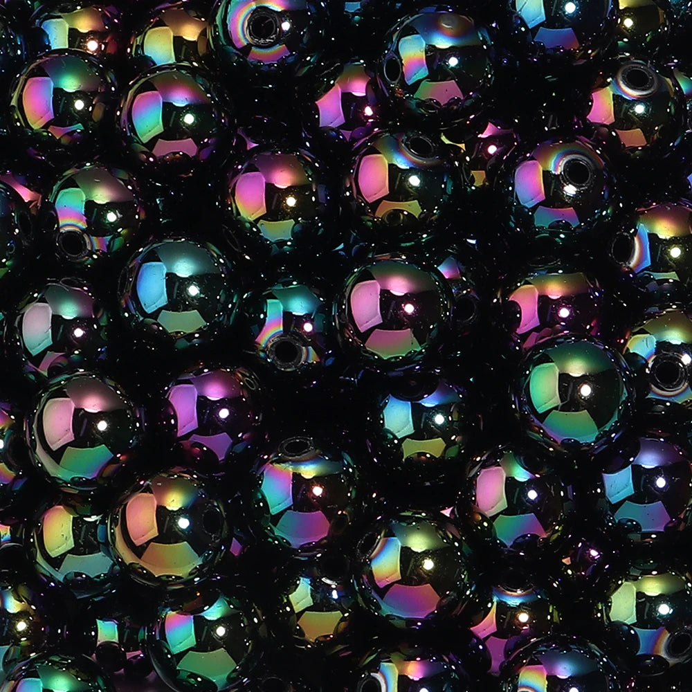 AB Color Acrylic Round Beads for Jewelry Making