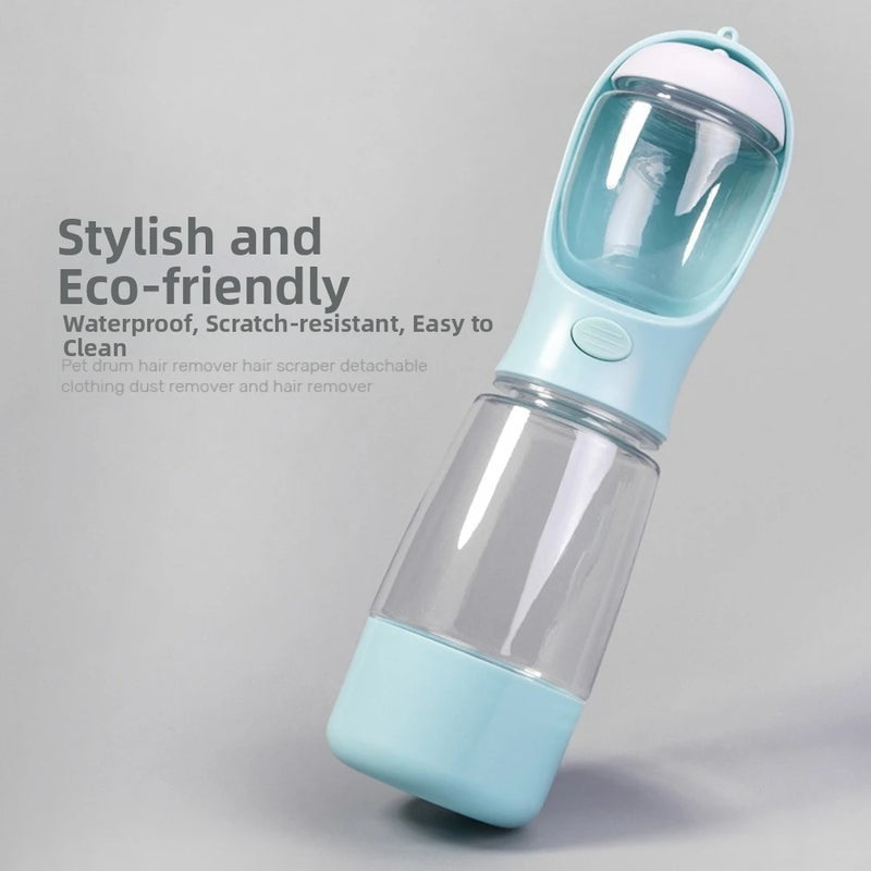 3-in-1 Portable Dog Water Dispenser with Food Container & Waste Bag Holder