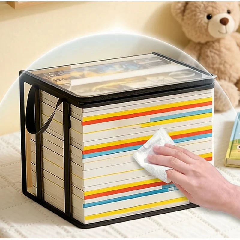 Large Clear PVC Storage Box with Hinged Lid