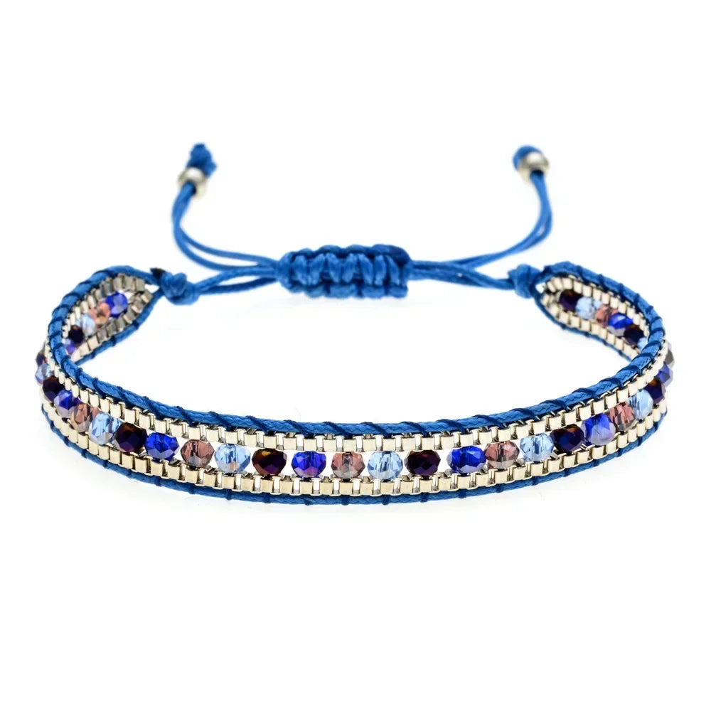 Bohemian Crystal Beaded Bracelet