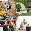 Reusable Non-Woven Grocery Tote Bags, 6-Pack Foldable Shopping Bags with Long Handles