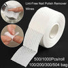 Roll of lint-free cotton rounds for nail polish remover with various pack sizes