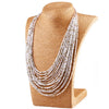 Multi-Layer Boho Bead Choker Necklace