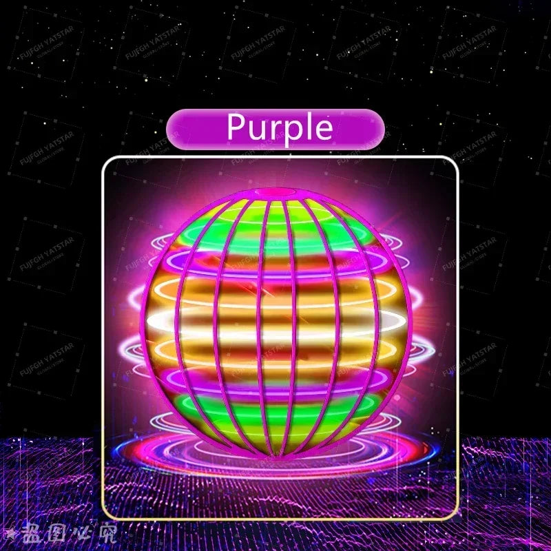 A vibrant purple glowing orb spinning with bright internal light against a dark background.