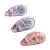 A collection of clear adhesive tape rollers with various widths and sizes for crafts and office use.