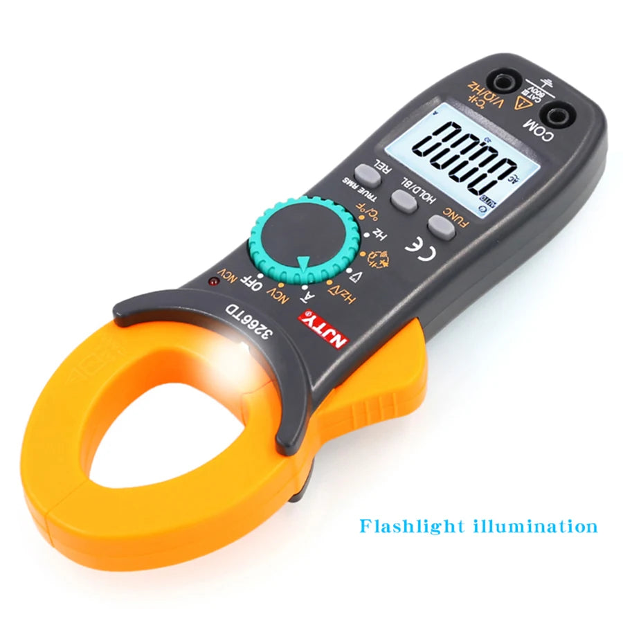 AC/DC Digital Clamp Meter with Temperature and Capacitance Testing