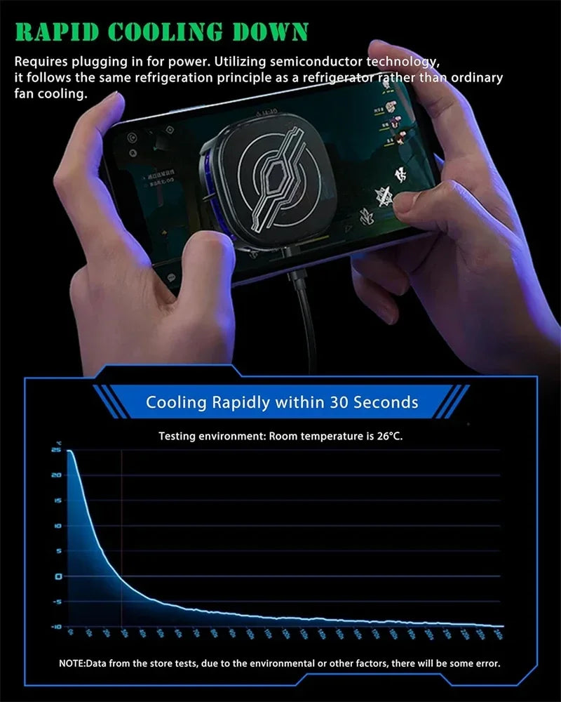 Magnetic Phone Cooler with Temperature Display