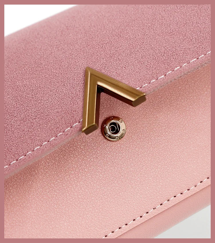 Women's Tri-Fold PU Leather Wallet with Coin Pocket