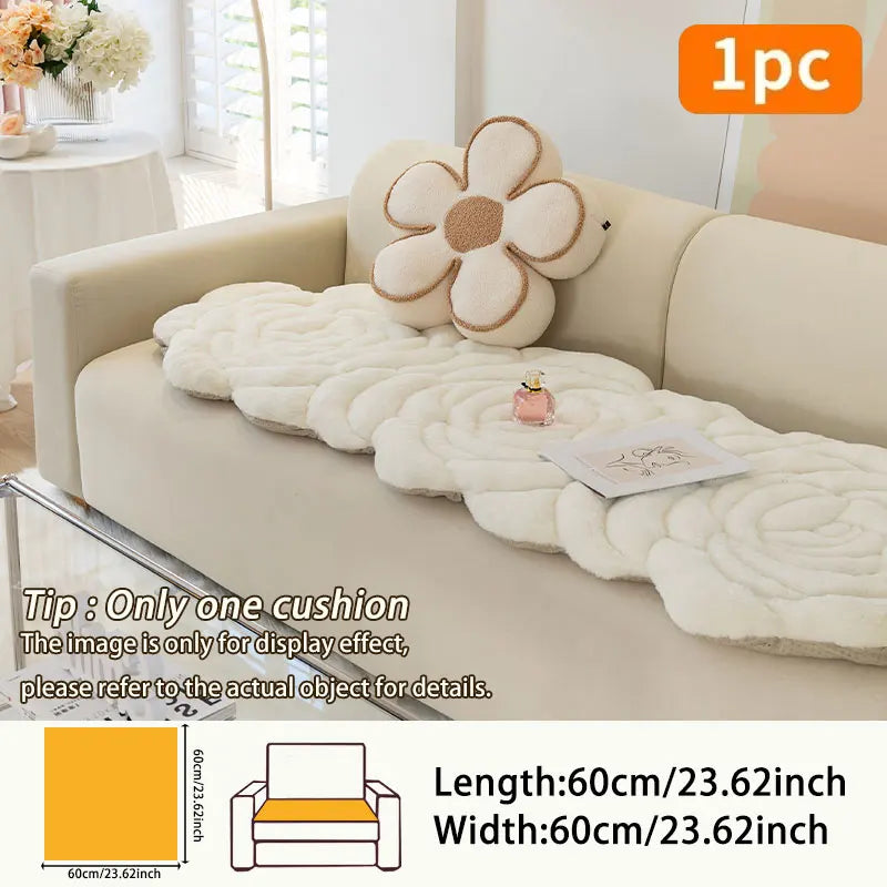Non-Slip Decorative Sofa Mat with Unique Alien Rose Design