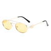 Ovale Sonnenbrille mit Doppelbügel und UV400-Schutz