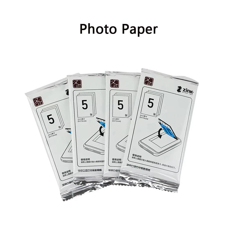 Adhesive-Backed Photo Paper for HP Sprocket & ZINK Printers (2x3")