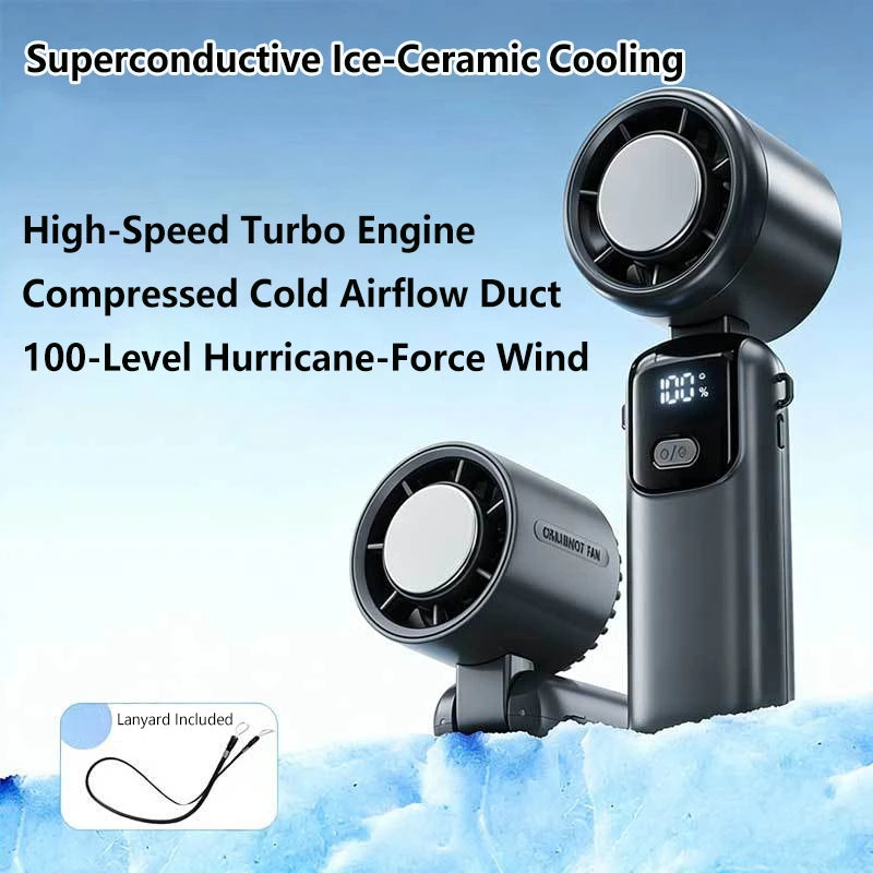 Portable Foldable Handheld Fan with 100 Speed Levels
