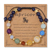 12 Zodiac Signs Natural Stone Bracelet