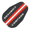 Black and red patterned rain guard visor for Jeep Compass side mirrors