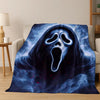 Ghost Face Horror Character Flannel Throw Blanket