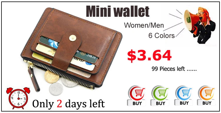 RFID Blocking Slim Leather Wallet for Men
