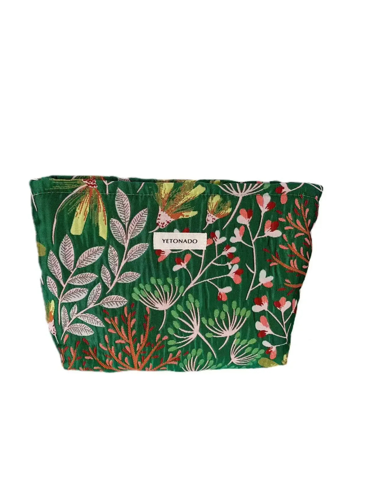Vintage Floral Cosmetic Bag - Portable Makeup & Toiletry Organizer