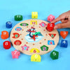 Wooden Shape & Number Sorting Clock Puzzle for Early Learning