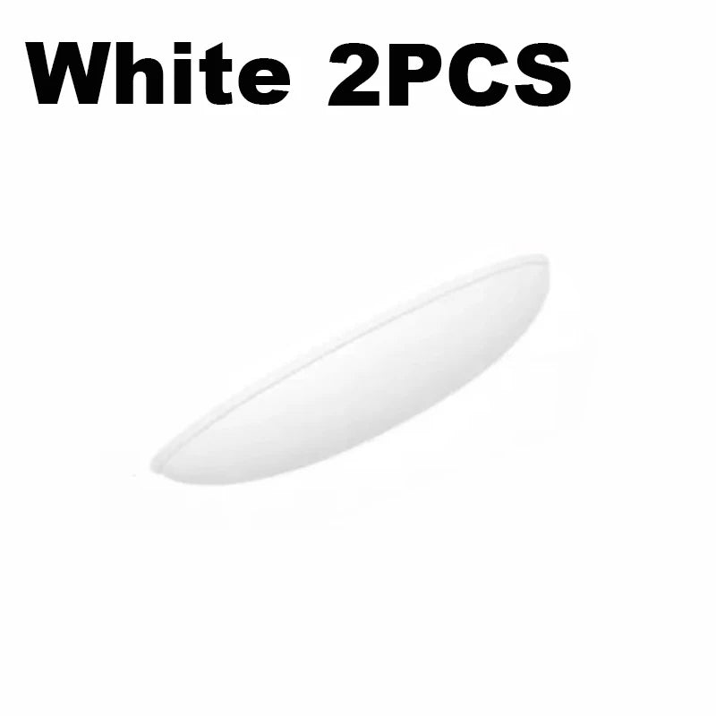 Two white universal car rear camera rain covers or protective shields.