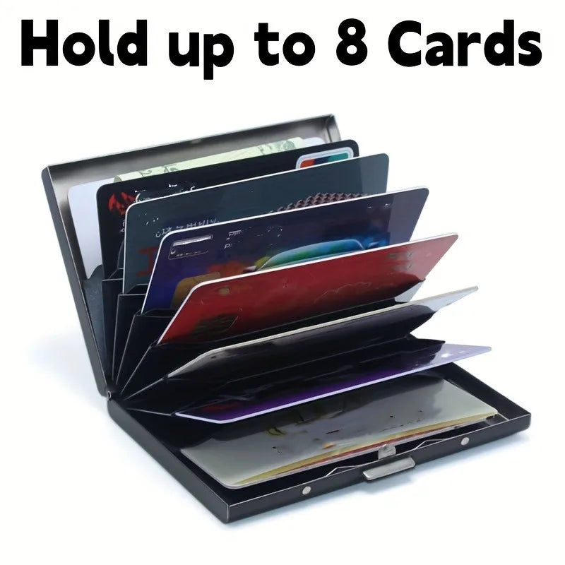 Elegant Floral Metal Card Holder with RFID Protection