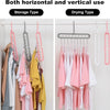 Rotating 9-Hole Folding Clothes Hanger Organizer for Space-Saving Wardrobes