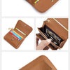 Women's RFID-Blocking Leather Wallet with Keychain and Coin Pocket