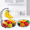 2-Tier Countertop Fruit Basket with Banana Hanger