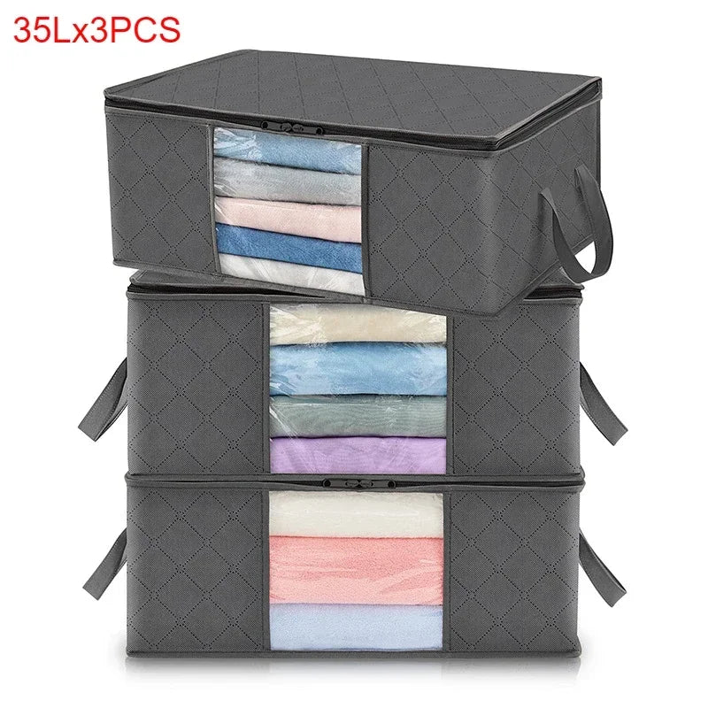 Foldable Storage Bags for Clothes and Blankets