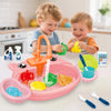 Kids Electric Toy Dishwasher with Automatic Water Cycle