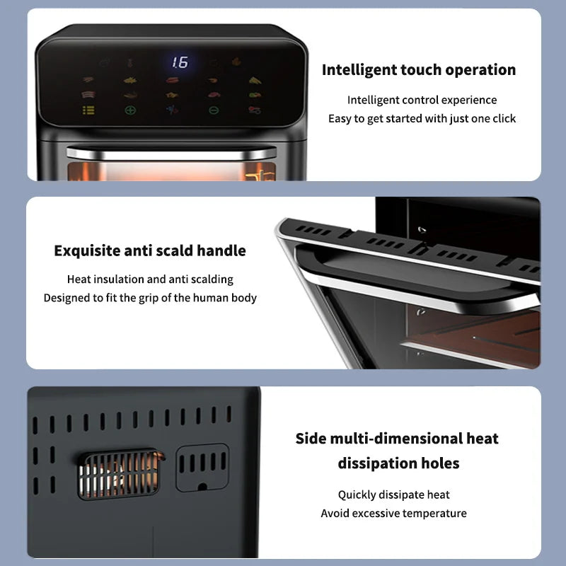 10L Digital Air Fryer Oven with Viewing Window