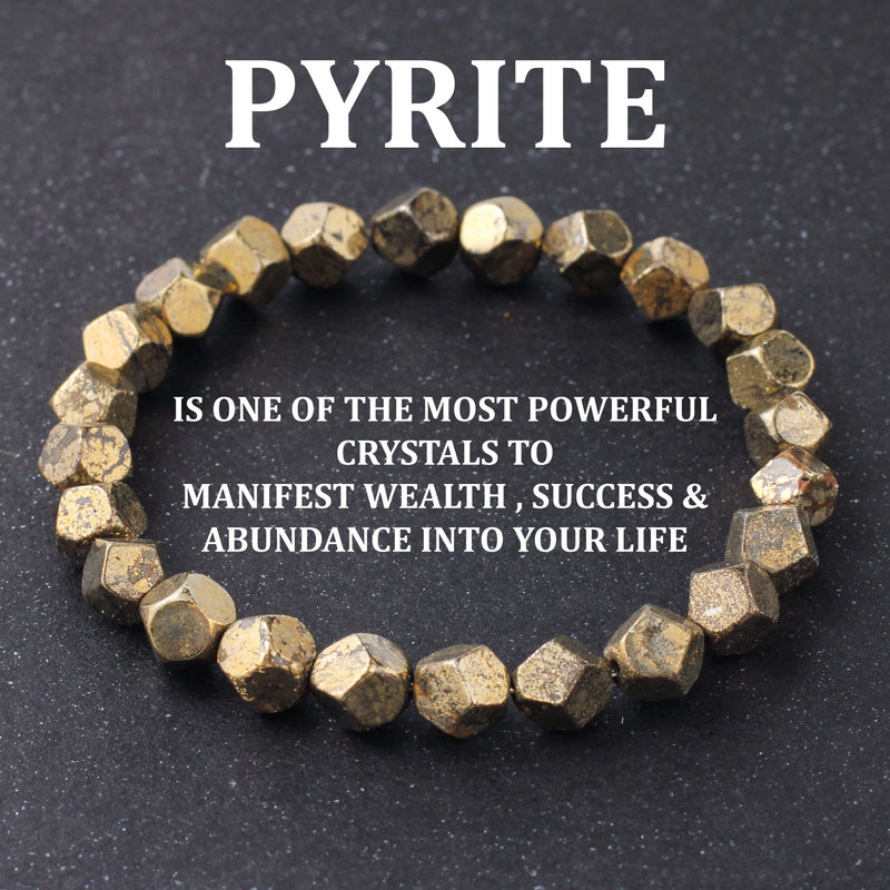 Natural Pyrite & Chalcopyrite Stone Bracelet