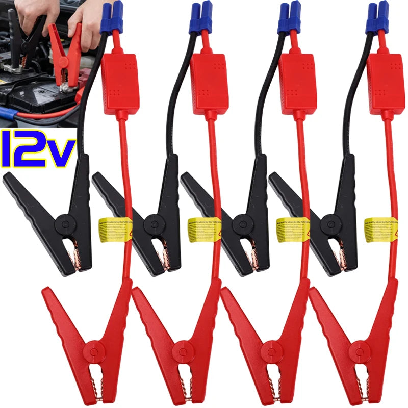 Heavy-Duty 12V Car Jump Starter Cable Clamps