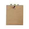 Tan tactical MOLLE dump pouch with a drawstring closure and multiple attachment points