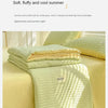 Lightweight Washed Cotton Quilt Set – Breathable Summer Bedding with Printed Pattern