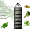 Multi-Layer Hanging Herb Drying Rack with Zippered Mesh Nets