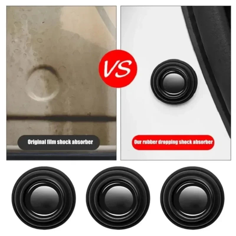 Comparison of an original film shock absorber and a rubber dropping shock absorber for car doors.