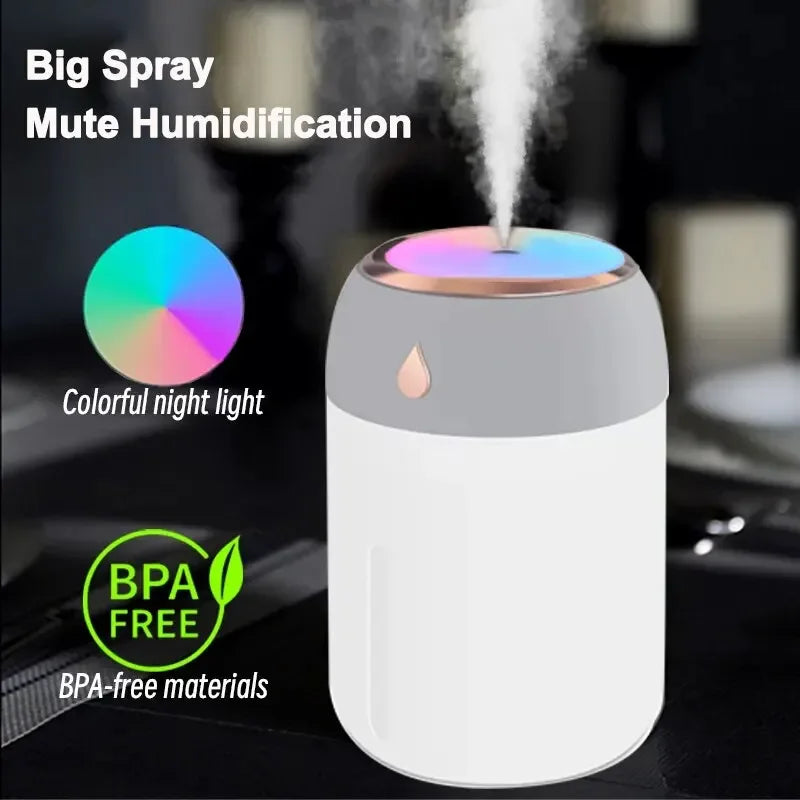 Portable USB Mini Humidifier with LED Night Light