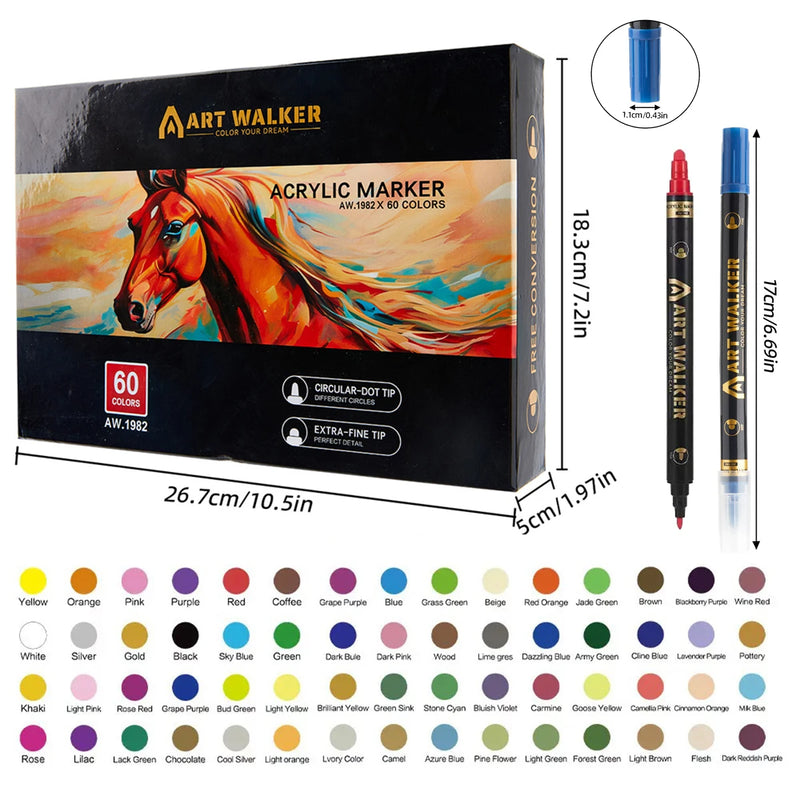 Dual-Tip Acrylic Markers