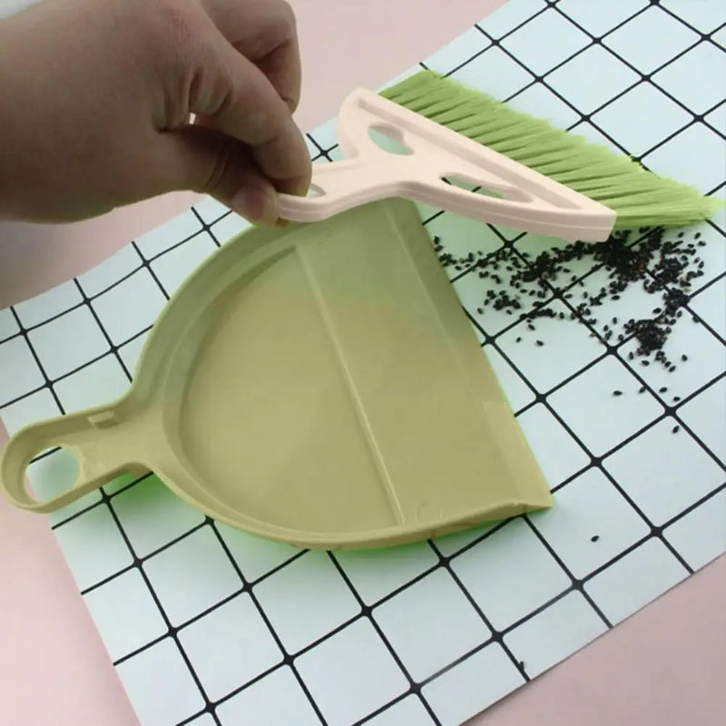 Compact Desktop Broom and Dustpan Set