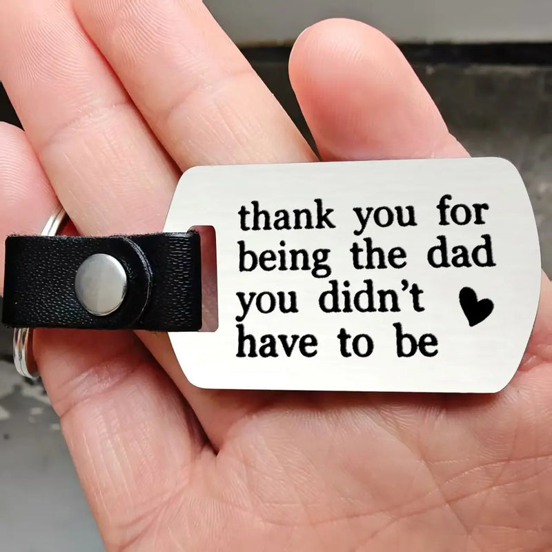 Elegant Stepdad Keychain