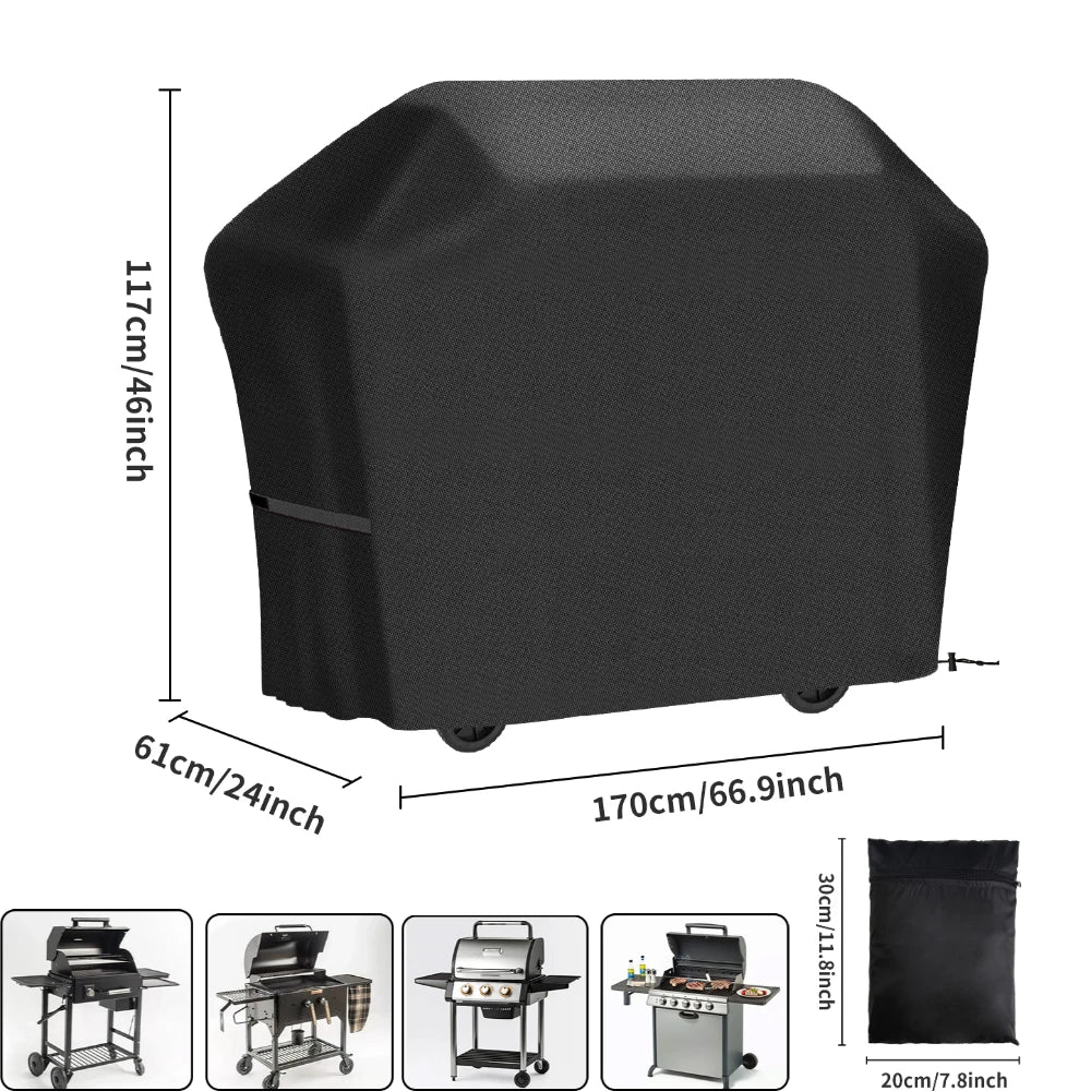 Waterproof Grill Cover with Adjustable Straps