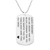 Engraved Inspirational Dog Tag Necklace