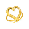 Waterproof Stainless Steel Ring with 18k Gold Plating